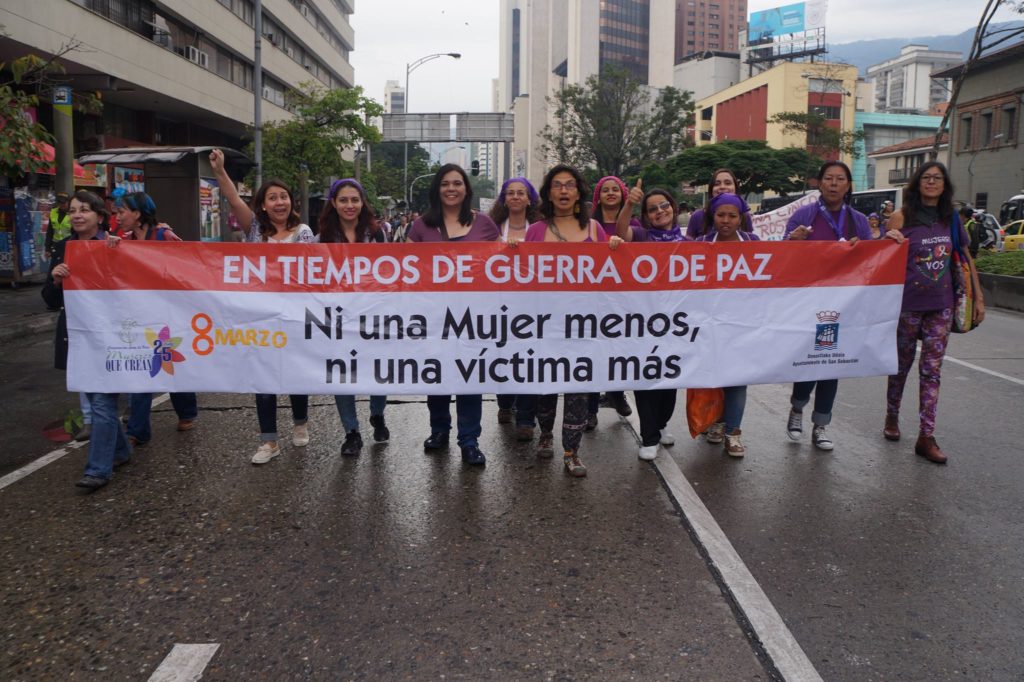 Movilización por los derechos de las mujeres en Medellín