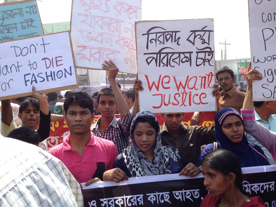 manifestación en bangladesh