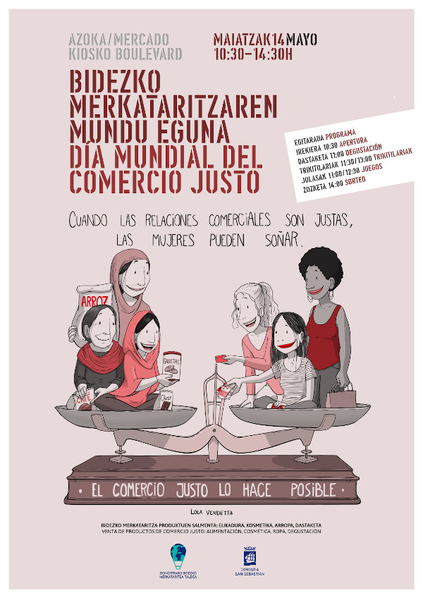 cartel día mundial comercio justo donostia