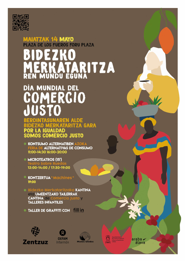 cartel día mundial comercio justo vitoria gasteiz