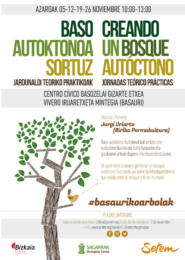 curso creación bosques autóctonos ecológicos en basauri