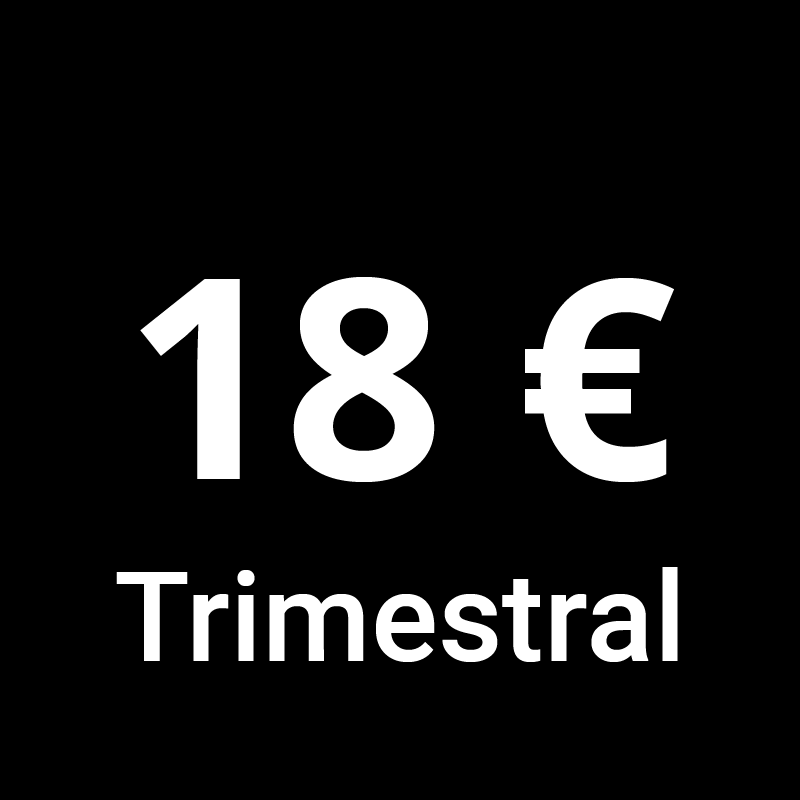 18€ trimestral