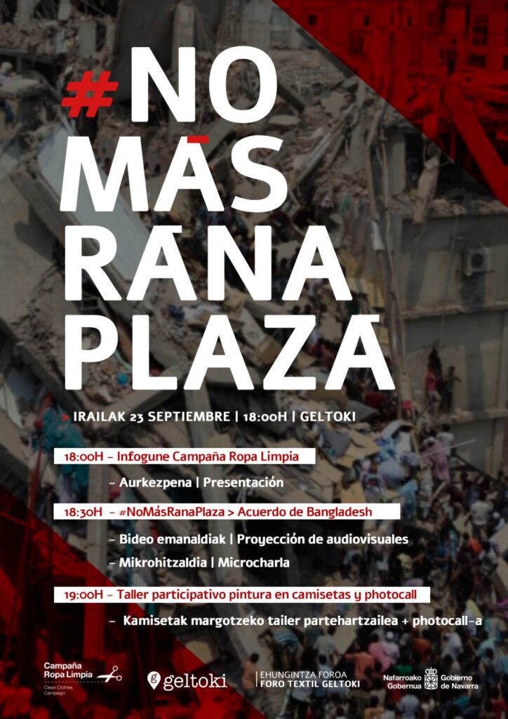 Cartel No más Rana Plaza