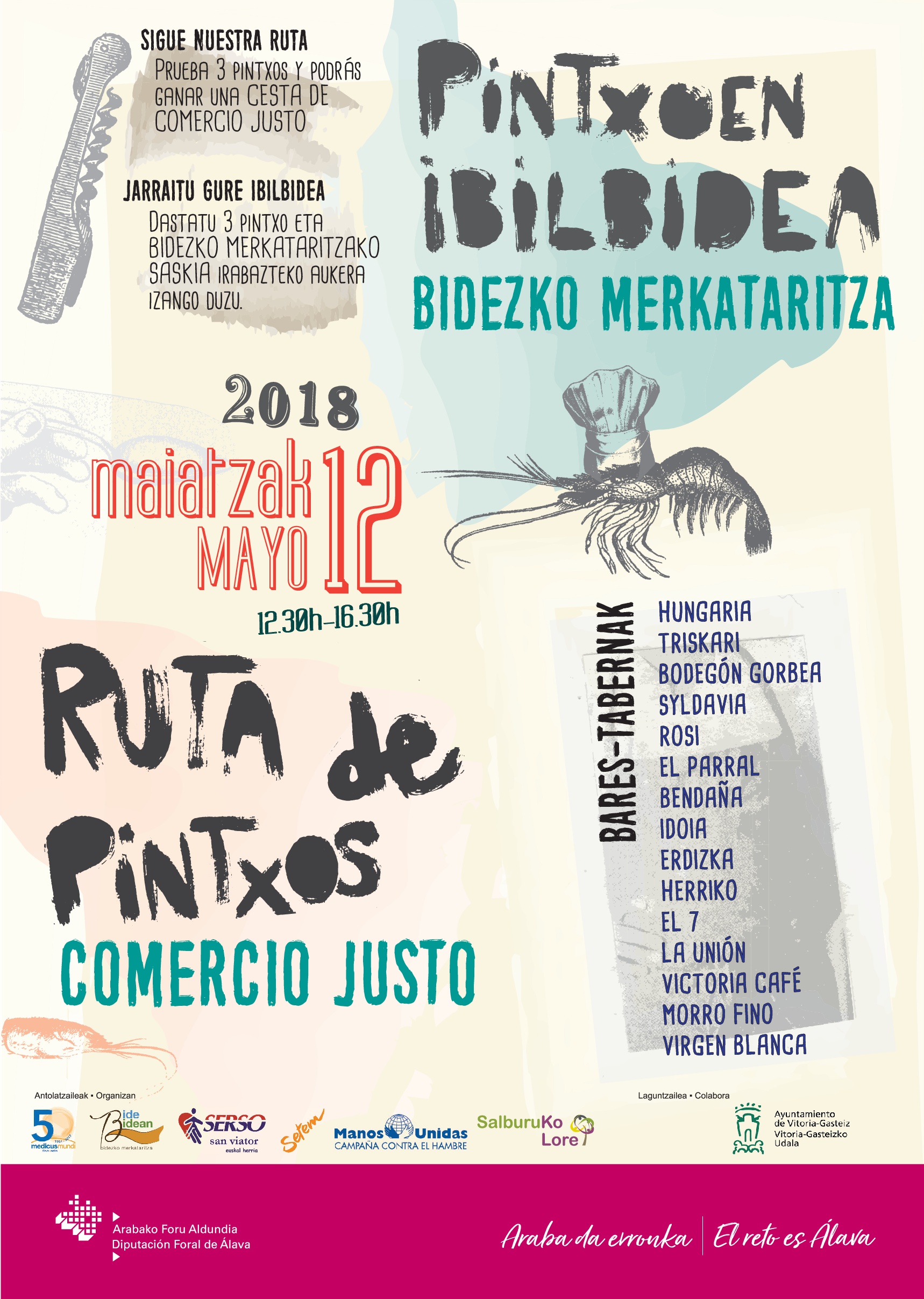 Ruta de pintxos de comercio justo de Vitoria-Gasteiz